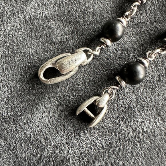 David Yurman Rosary Beads Bracelet w/ Black Onyx & Black Diamonds - Medium - Picture 12 of 14